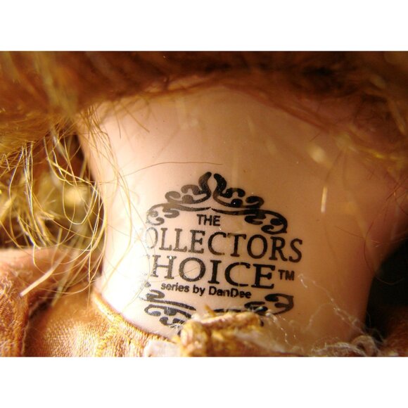 Collectors Choice 16" Porcelain Doll Victorian Style Pigtail Red Curls Dress Hat - Picture 8 of 11